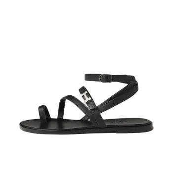 HERMES Harmonie One Strap Sandals Women's Black