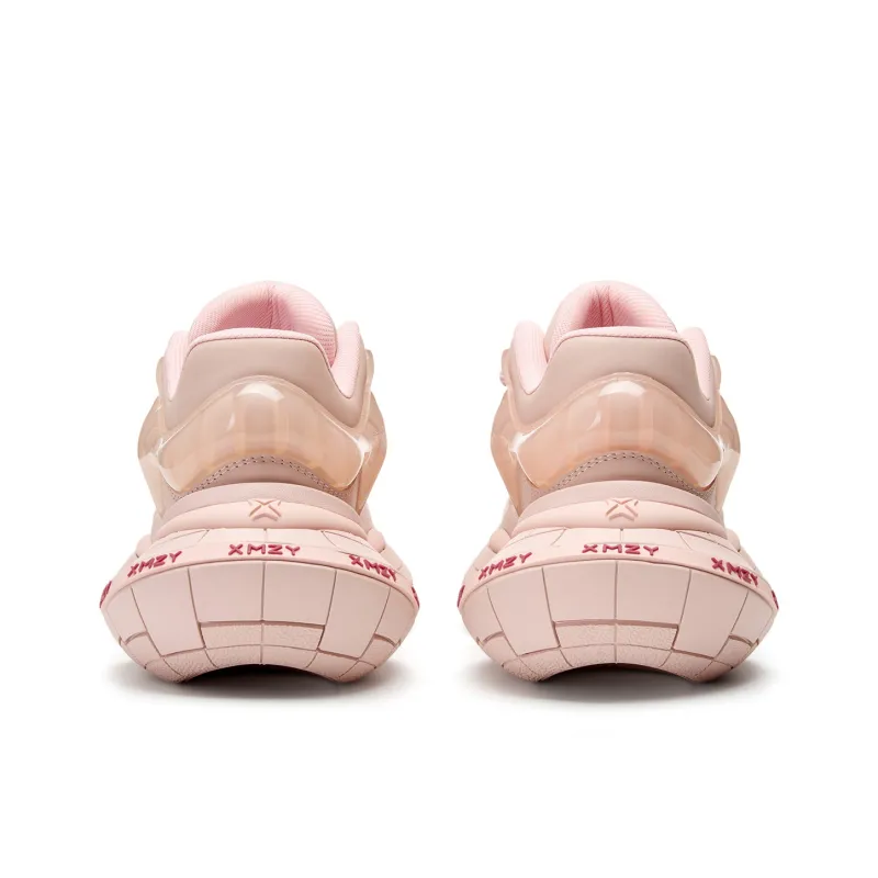 XMZY Interstellar Frisbee Series Chunky Sneakers Women's Low Top Cold Light Gunmetal/Angora Red/Guava Pink/Sand Peach/Pearl White-16