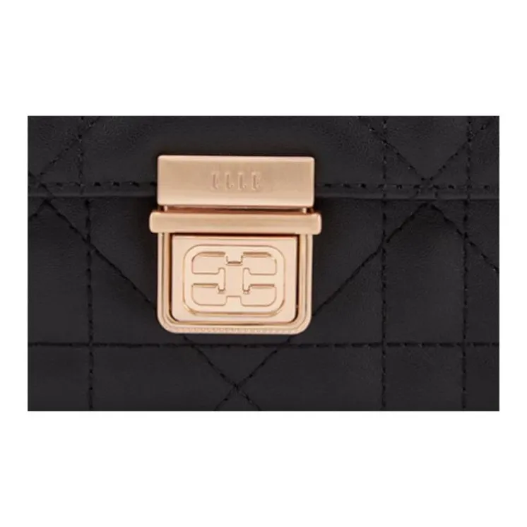 ELLE Split Cow Leather Small Square Bag, One Shoulder Handbag Small Size Women's Multicolor-5