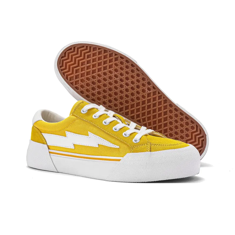 MINISO Lightning Vengeance Storm Collection Skateboard Shoes Unisex White Yellow-6
