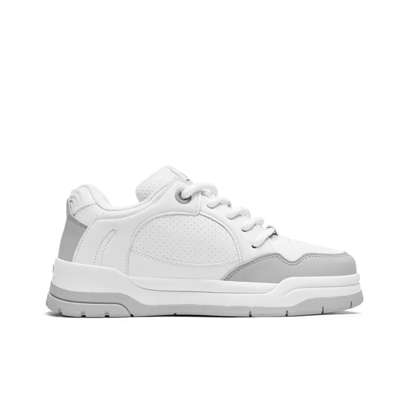 Lee Fashion Minimalist Style White Sneakers Commute Versatile Low Top Skateboard Shoes Men's-1
