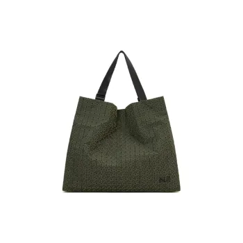 ISSEY MIYAKE Cotton Tote Bag Shopping Bag Shoulder Bags Unisex Yellow Green