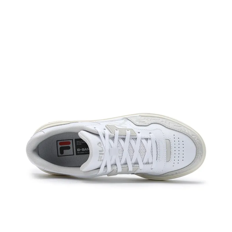 FILA Abrasion-Resistant Low-Top Skateboard Shoes Women's White Gray-2