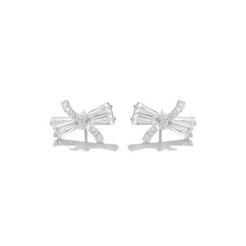 Clect 925 Sterling Silver, Synthetic Cubic Zirconia Stud Earrings Women's