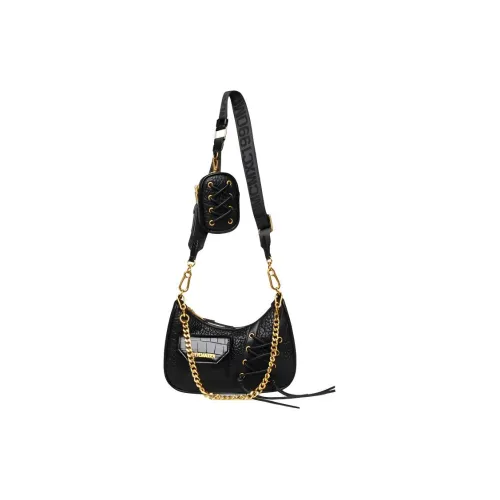 STEVE MADDEN PU Shoulder Bag Small Size Women's Black