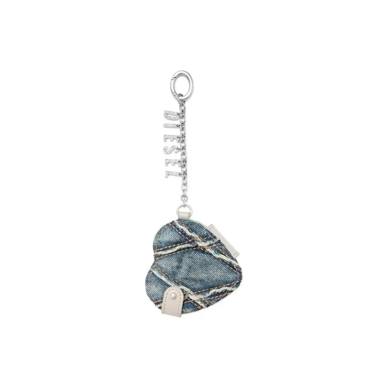 DIESEL Heart shape Mirror Keychain-0