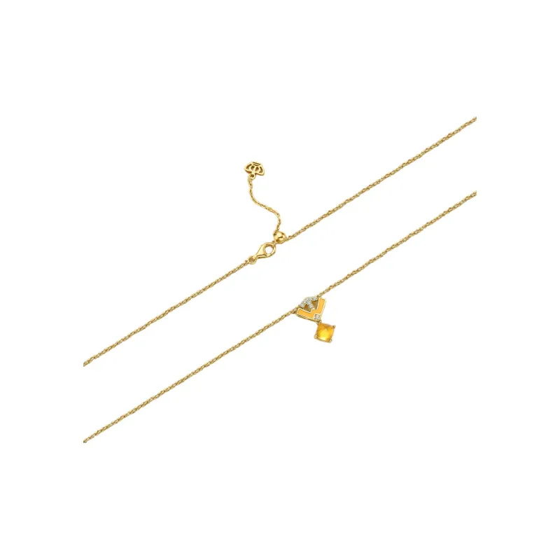 TIANWANG Citrine S925 Silver Necklaces Women's-2