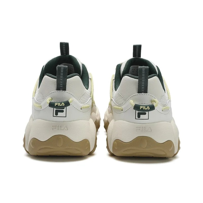 FILA FLUID 6 Cat Paw Cushioning, Wear Resistant Low Top Chunky Sneakers Men's White Gray-3