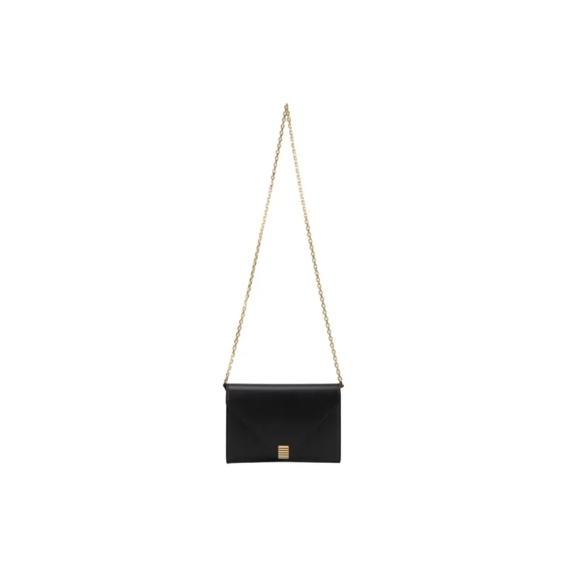 Lanvin Cow Leather Shoulder Bag Small Size Women's Black-1