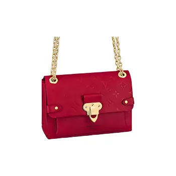 LOUIS VUITTON Vavin Cow Leather Handbag Shoulder Bag Women's Scarlet