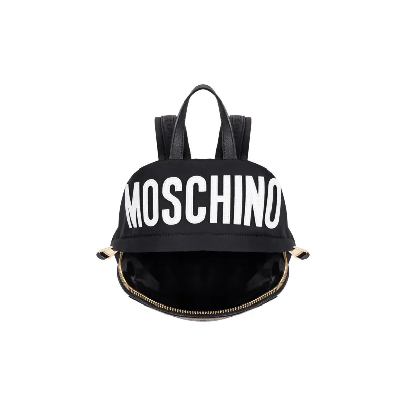 MOSCHINO Polyester Backpack Unisex Black-2