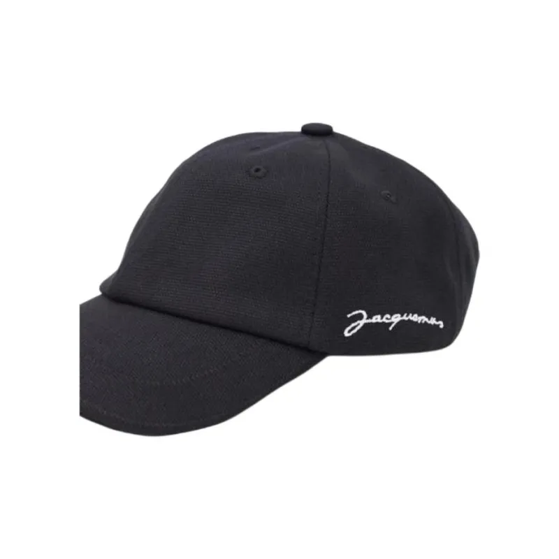 Jacquemus Cotton Baseball Caps Men's Black-3