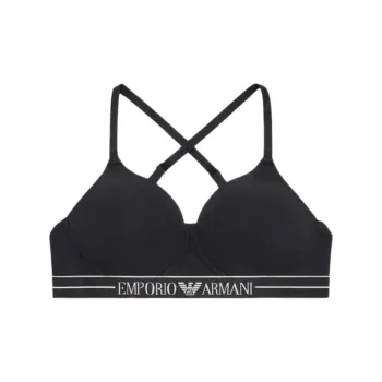 EMPORIO ARMANI Asv Organic cotton Padded Bralette With Logo Underband