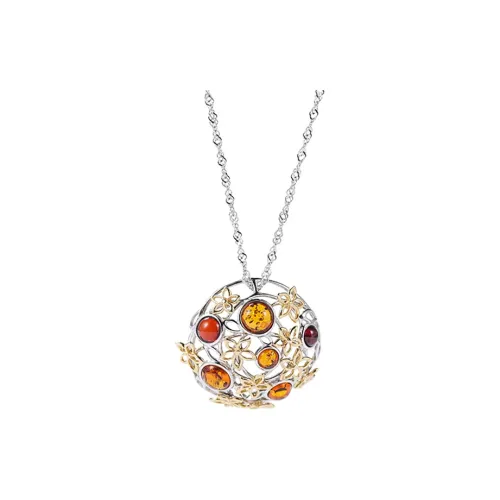 S&A Amber Fine Jade Necklaces Women's