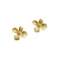 925 Sterling Silver, Osmanthus Stud Earrings (Gold)