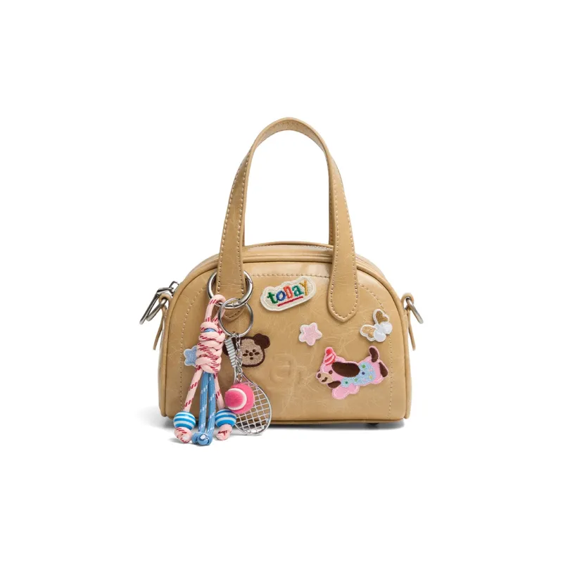 JACD PU Shoulder Bag, Crossbody Bag, Handbag Regular Women's Black/Wheat/White-9