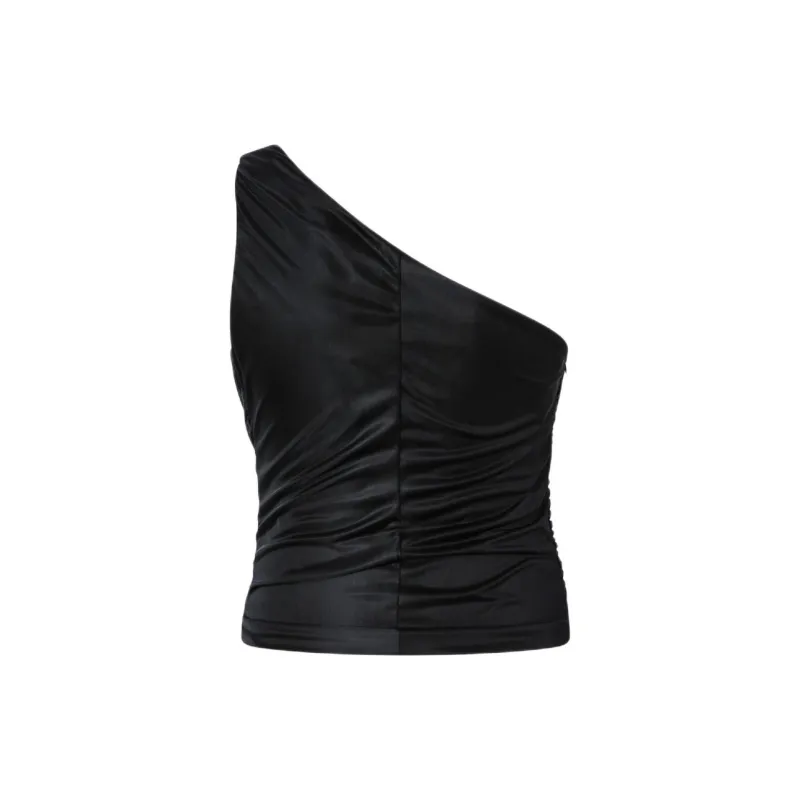 PINKO One Shoulder Tulle Top-1