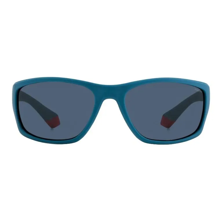 Polaroid Plastic Rubber Acetate Irregular Shape Sunglasses Men's Blue-1