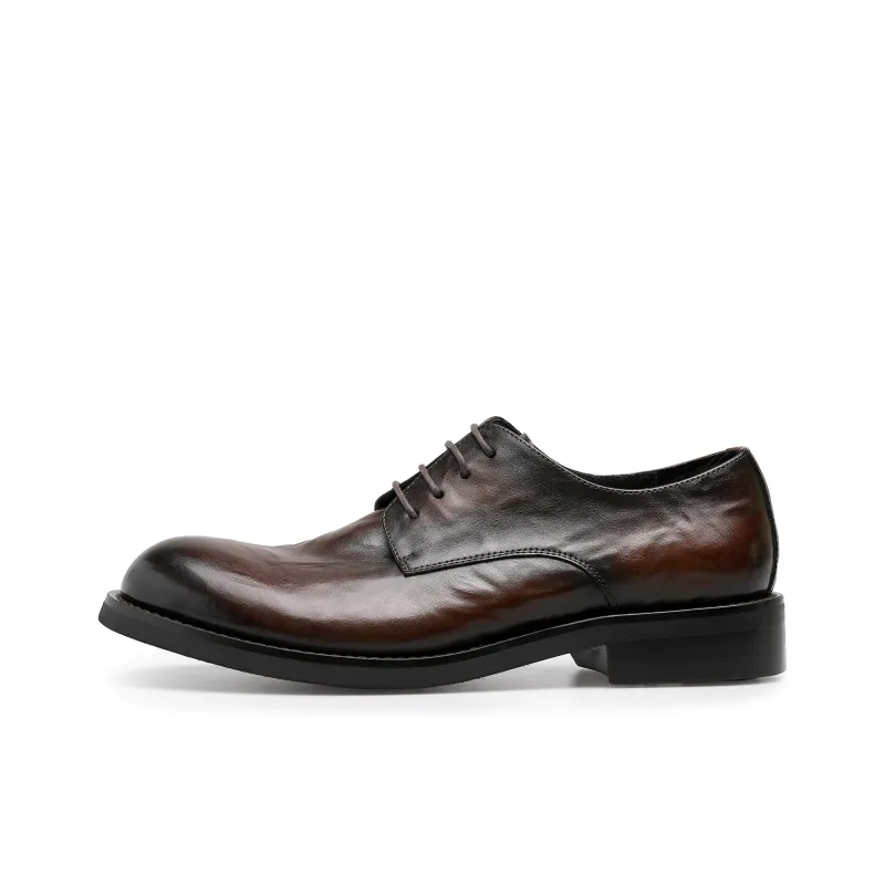 Desai Dress Shoes Men Low Top Black, Brown-5