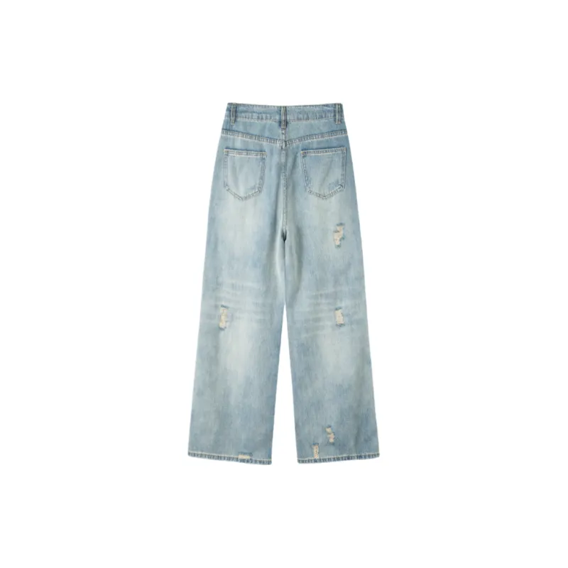 ZXZA Jeans Women's Beige Khaki Blue-3