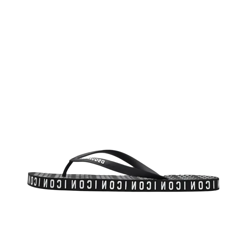 DSQUARED 2 Icon All Over Logo Printed Flip Flops-0