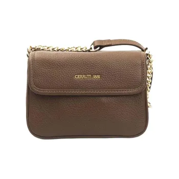 CERRUTI 1881 Leather Crossbody Bag Shoulder Bag Women's Brown