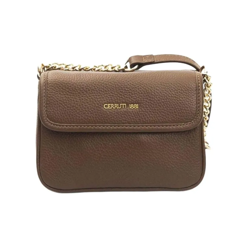 CERRUTI 1881 Leather Crossbody Bag Shoulder Bag Women's Brown-0