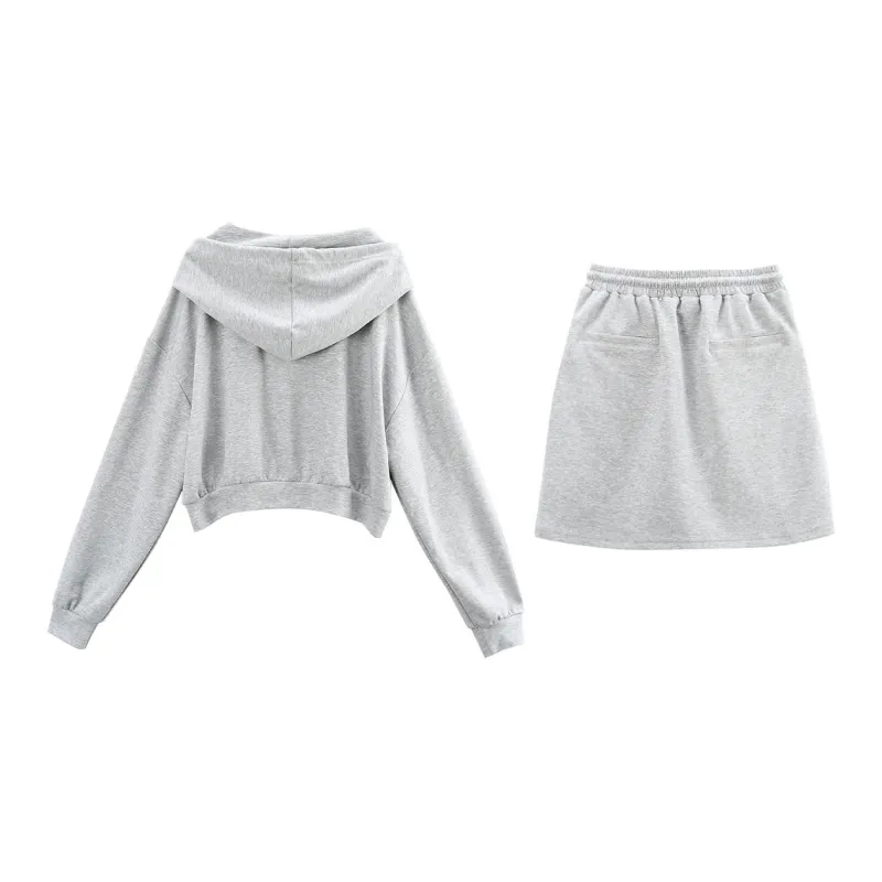A Paradise For Awakening Skirt Set Women's Gray-1