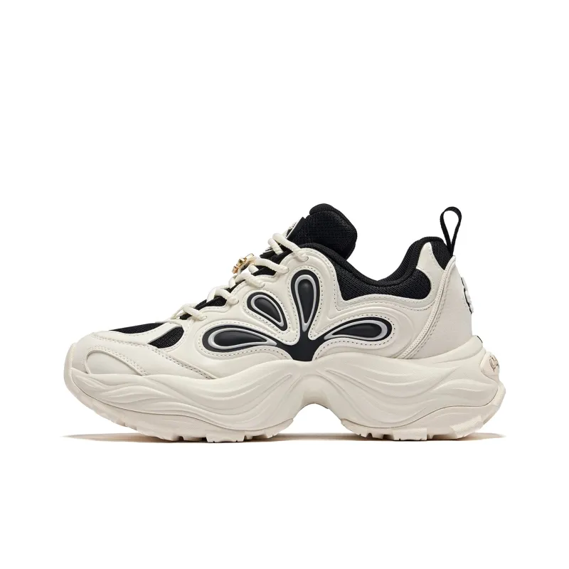 Palladium Wear Resistant Height Increasing Coverage Low Top Chunky Sneakers Unisex Black White-0