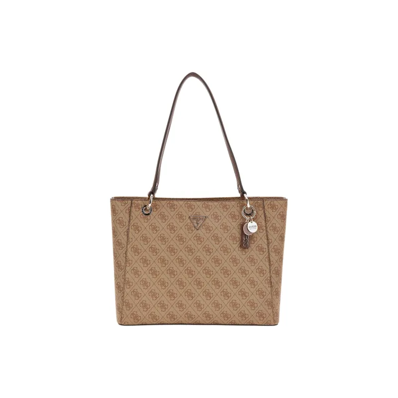 GUESS Artificial Leather Tote Bag Shopping Bag Shoulder Bag Handbag Women's Brown-0