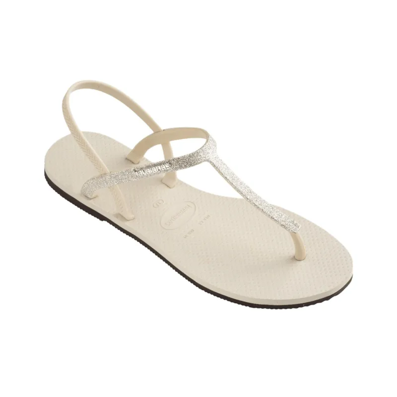 Havaianas Paraty Glitter Sandals Beach Sandals Women's Beige-2