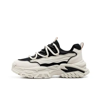 JANECO Slip Resistant, Abrasion Resistant, Breathable Low Top Chunky Sneakers Men's