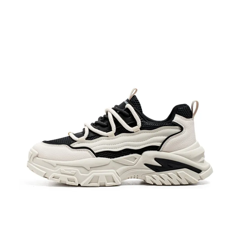 JANECO Slip Resistant, Abrasion Resistant, Breathable Low Top Chunky Sneakers Men's-8