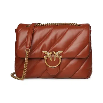 PINKO Love Big Puff Chain Linked Shoulder Bag