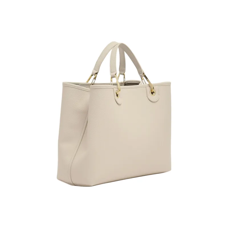 EMPORIO ARMANI PVC Shoulder Bag, Crossbody Bag, Handbag Women's Beige-3