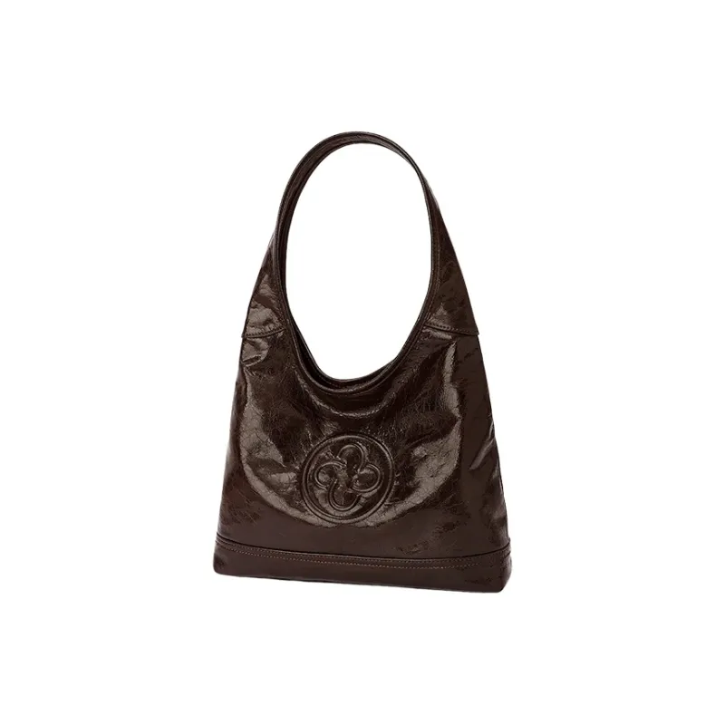CASSILE Sheepskin Shoulder Bag Women's Chocolate-2