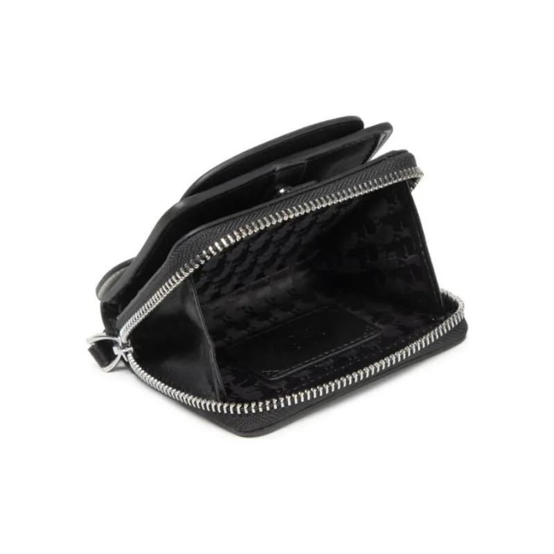 KARL LAGERFELD Cow Leather Wallet Unisex Black-4