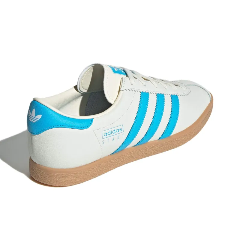 Adidas Originals Stadt Non slip Lightweight Low Top Skateboard Shoes Unisex White Blue-4