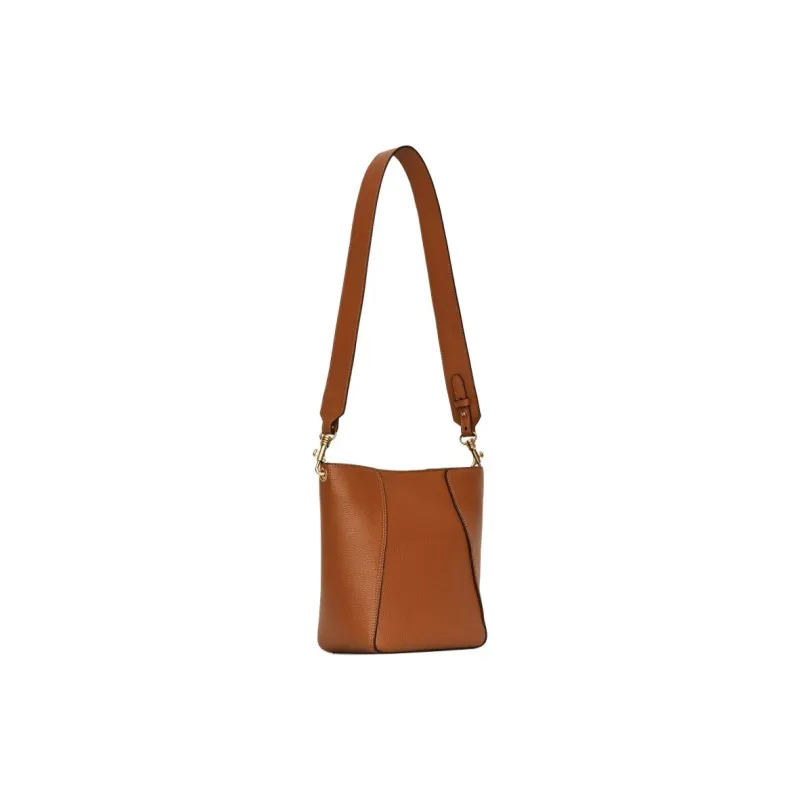 ARKET Cow Leather Bucket Bags Crossbody Bag Shoulder Bag Medium Size Women's Black/Brown-4