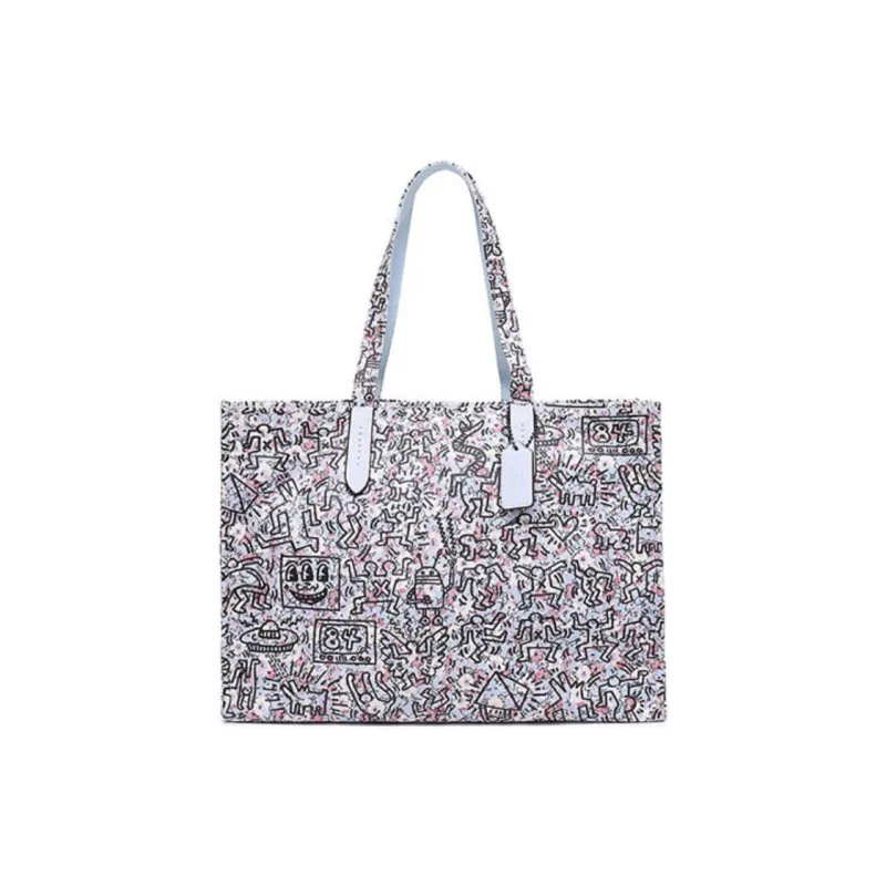 Keith Haring X COACH Recycled Tote Shoulder Bags-0