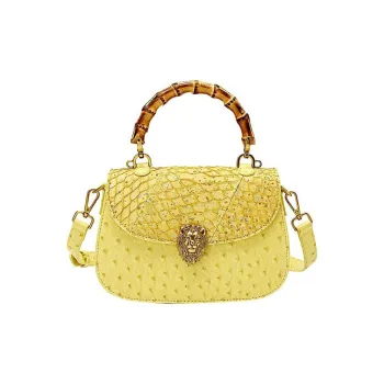 PAYOT Microfiber Synthetic Leather Shoulder Bag Crossbody Bag Handbag Regular Women's Yellow/Apricot/Black