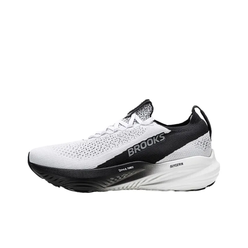 Brooks Cushioned Wear-Resistant Coverage Low-Top Running Shoes Unisex White-0