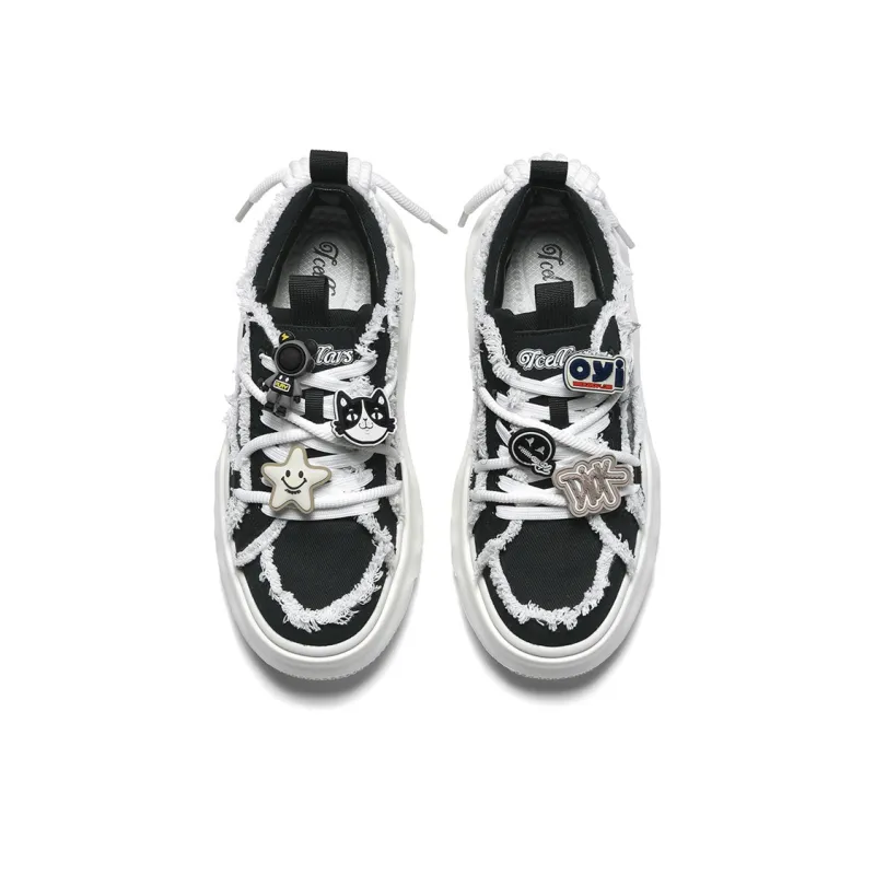 TCELLARS Abrasion Resistant Lightweight Breathable Height Increasing Low Top Skateboard Shoes Unisex-16