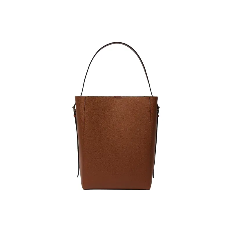 Valextra Calfskin Bucket Bag Handbag Women's Chocolates Brown-3