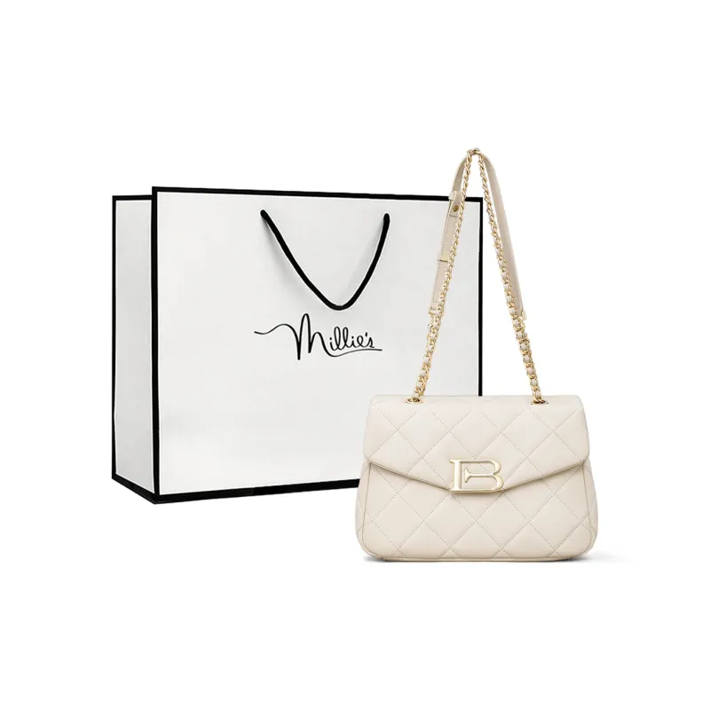 MILLIE'S Cow Leather Underarm Crossbody Bag, Shoulder Bag Women's Black/Ecru-5