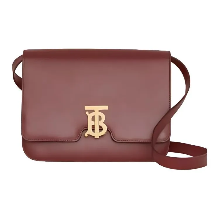 Burberry Sheepskin Shoulder Bag Women's Burgundy-0
