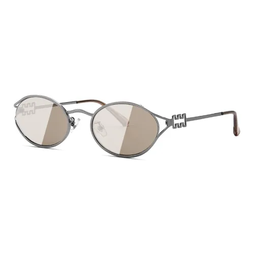 VEGOOS Stainless Steel Oval Sunglasses Unisex