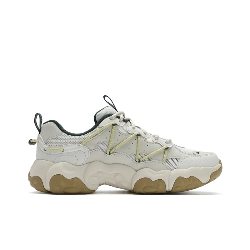 FILA FLUID 6 Cat Paw Cushioning, Wear Resistant Low Top Chunky Sneakers Men's White Gray-1