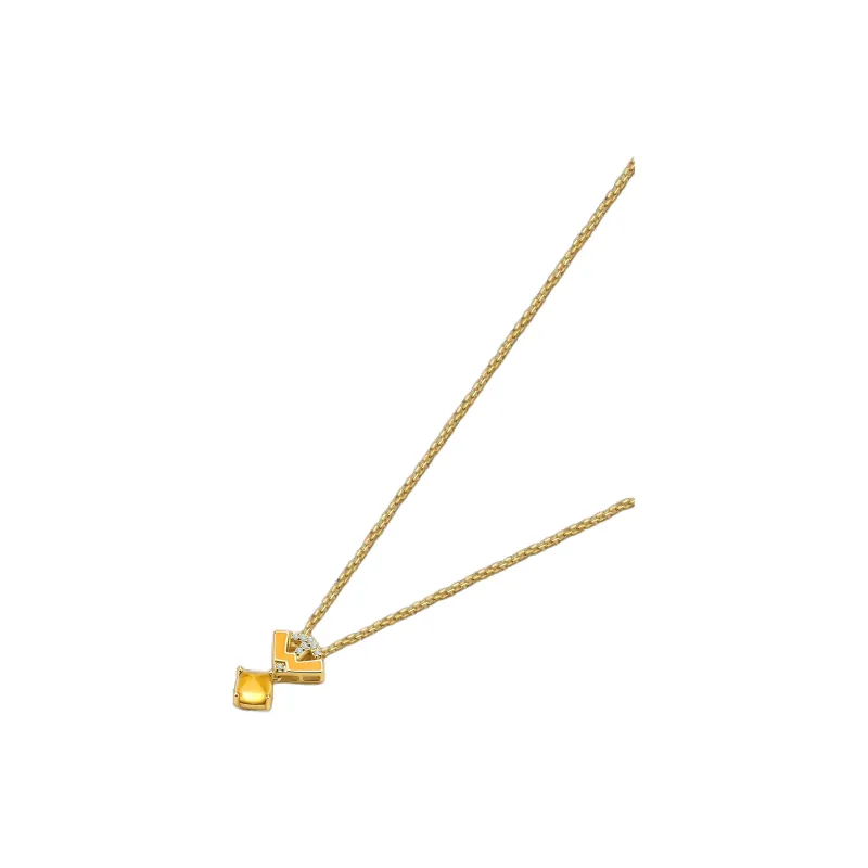 TIANWANG Citrine S925 Silver Necklaces Women's-3