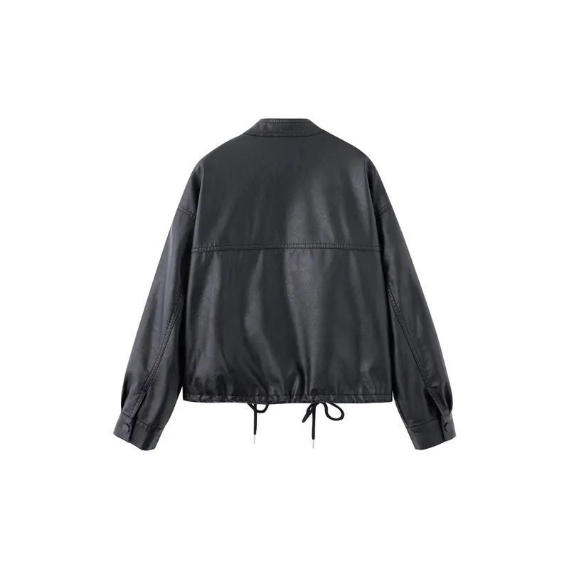 Yi Mengyuan Leather Jacket Women's-1